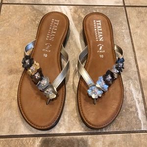 Italian Flowered Sanals Size 10
Italian Shoemakers